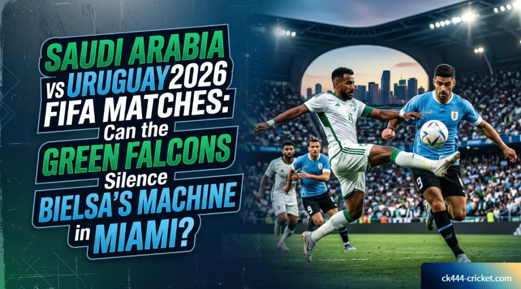 Saudi Arabia vs Uruguay 2026 FIFA Matches : Can the Green Falcons Silence Bielsa's Machine in Miami ? 1 Saudi Arabia vs Uruguay 2026 FIFA Matches : Can the Green Falcons Silence Bielsa's Machine in Miami ?